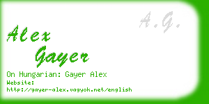 alex gayer business card